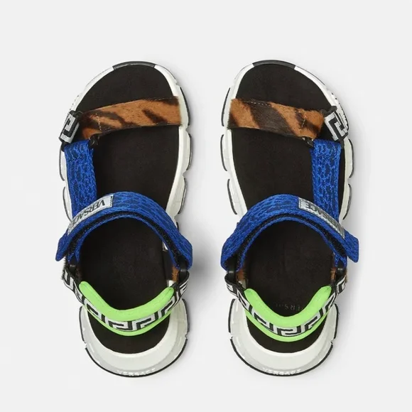 Versace Shoes Versace Upcycle Trigreca Kids Sandals Sz Eu 34
